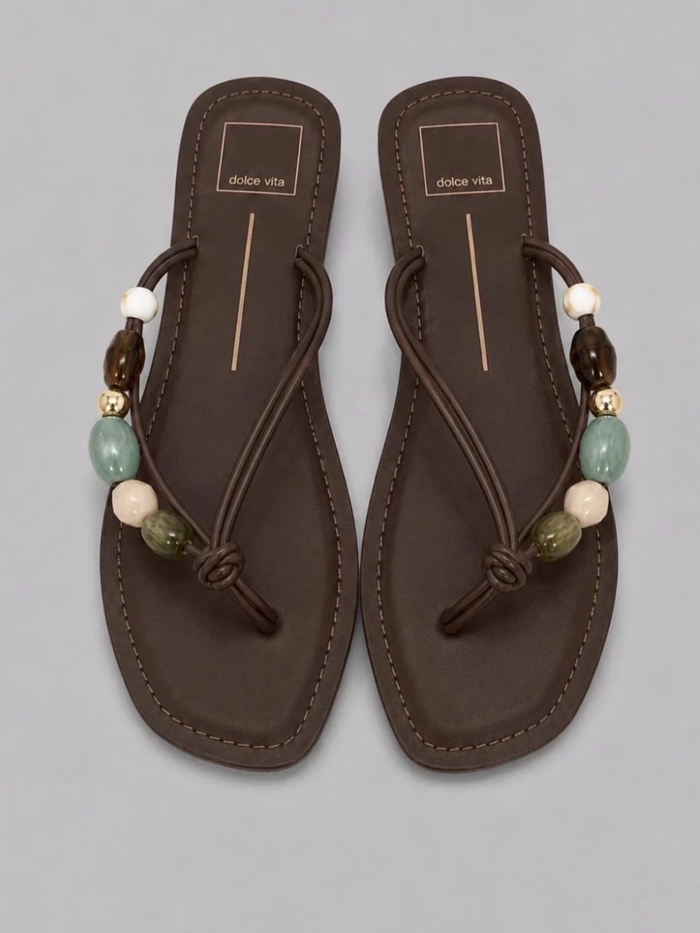 Dolce Vita Cely Sandals in Dark Brown Leather Size 10